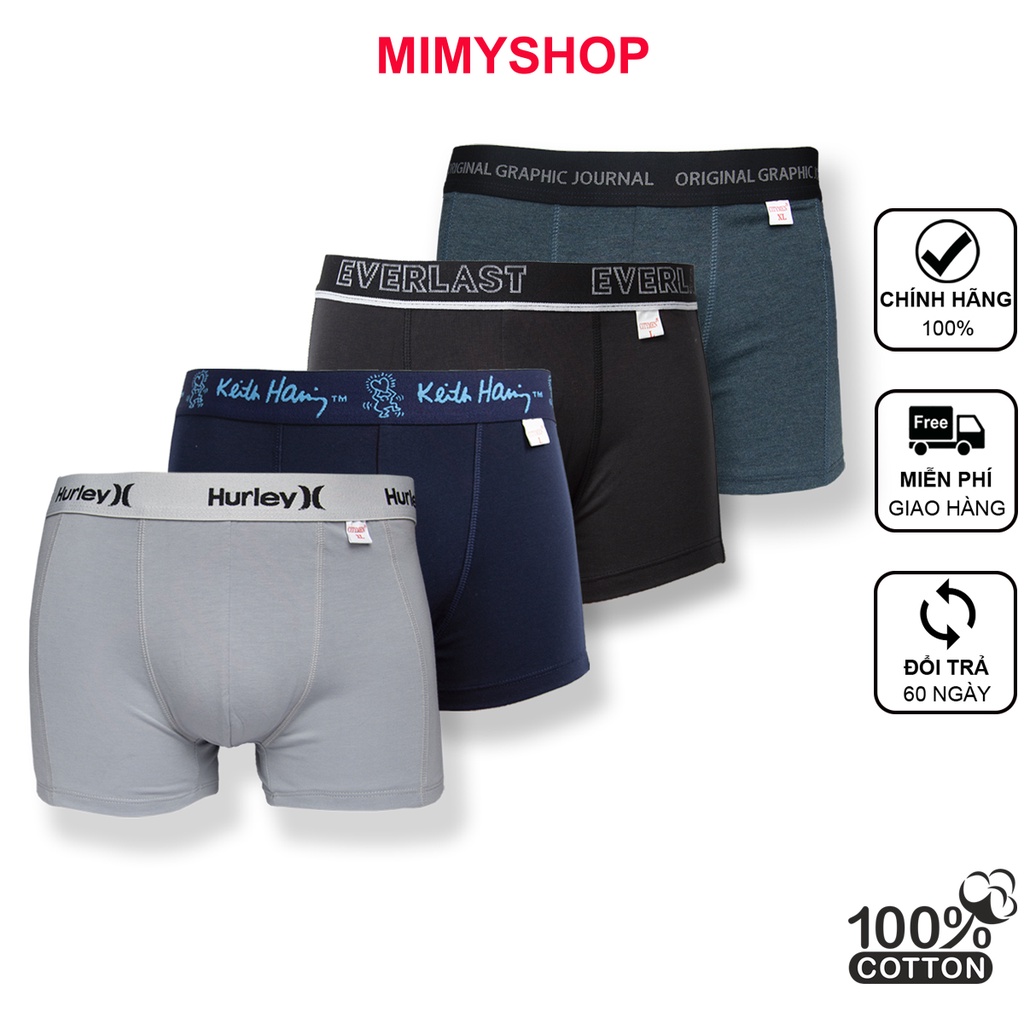 Combo 3 Quần lót nam boxer nhiều lưng cao cấp cotton 4 chiều sịp đùi nam CITYMEN