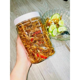 Cá cơm rim tiêu tỏi ớt-hộp 500g