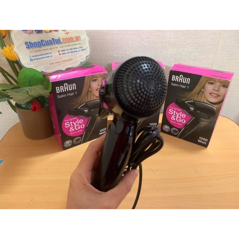 MÁY SẤY TÓC MINI BRAUN  💁‍♀️ MÁY SẤY TÓC DU LỊCH BRAUN SATIN HAIR 1 - Style&Go Dryer.