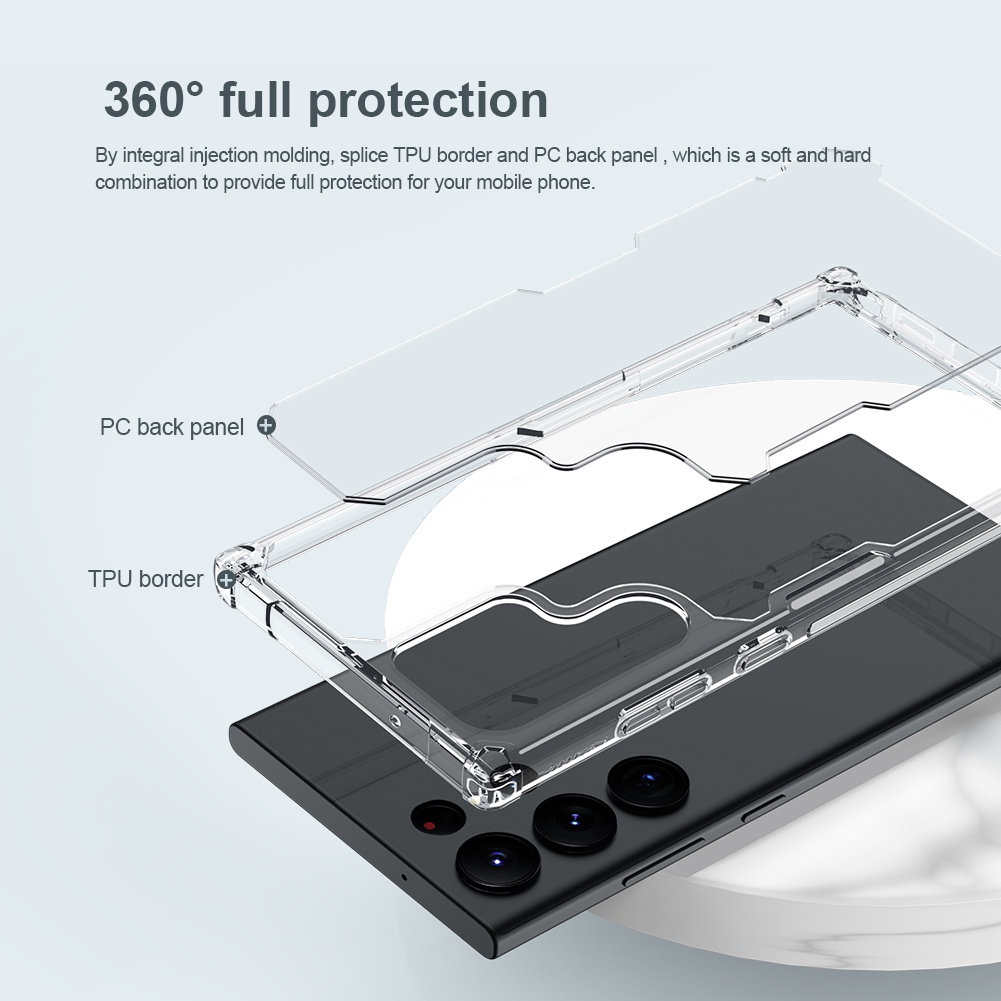 Ốp Điện Thoại Nillkin Bằng TPU Mềm Trong Suốt Siêu Mỏng Có Túi Khí Chống Sốc Cho Samsung Galaxy S23 Ultra