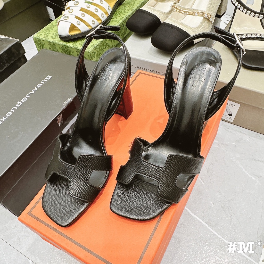 SANDAL HERME GÓT 8cm DA SẦN