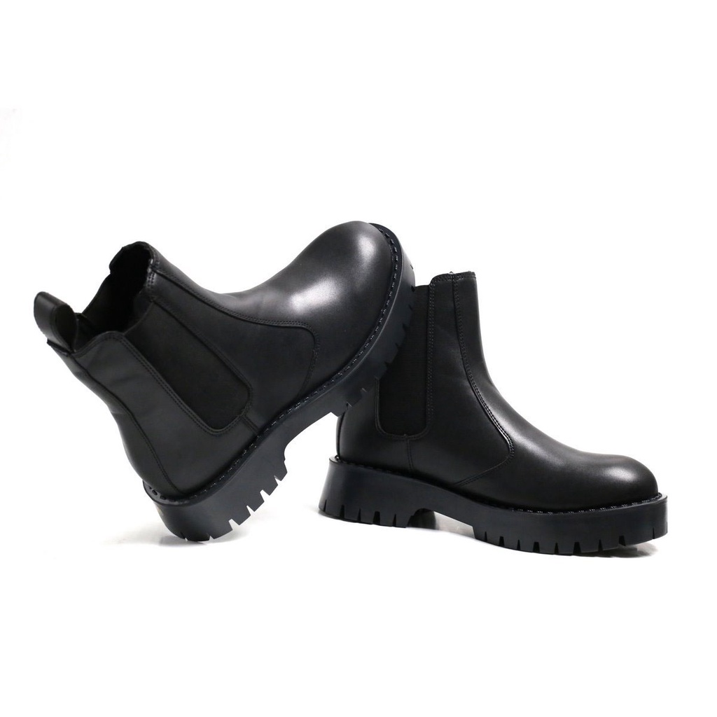 Giày Chunky Boots đế cao da chống nhăn gãy có may đế GN1113 Mandd