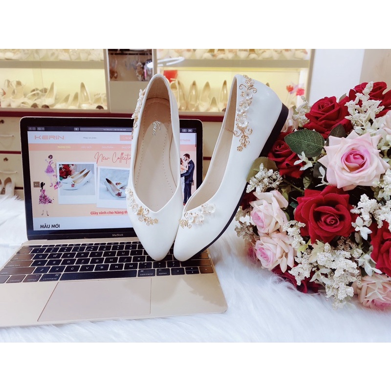 Giày búp bê kết hoa