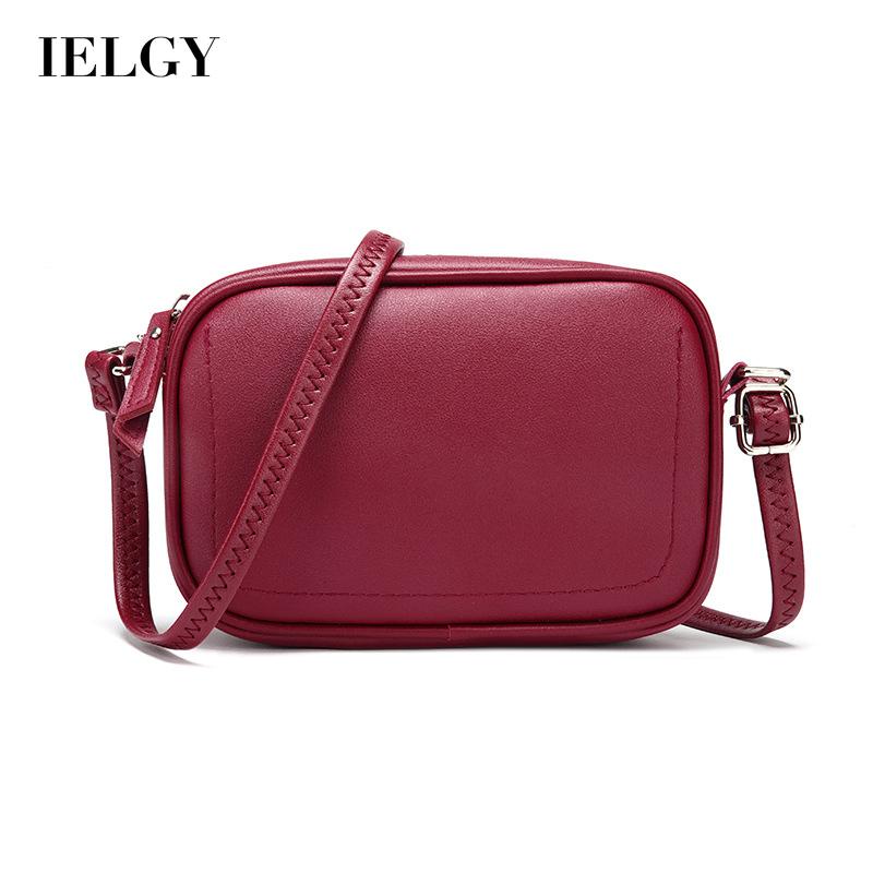 IELGY Túi Đeo Chéo Hình Vuông Nhỏ Màu Sắc Đơn Giản Phong Cách Hàn Quốc Dễ Phối Đồ Cho Nữ