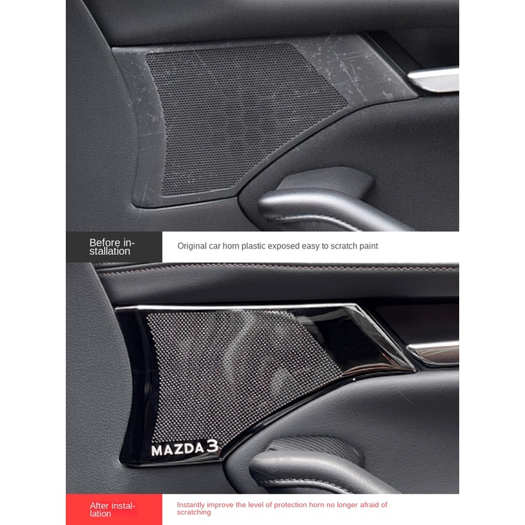 Miếng Dán Trang Trí Loa Âm Thanh 3 Cửa Xe Hơi mazda 3 2020-2023 20-23