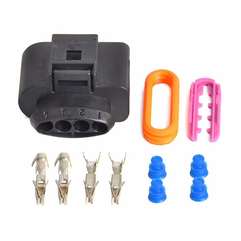 Bộ 4 Đầu Nối Dây Điện Thay Thế 1J0998724 Phụ Kiện Chuyên Dụng Cho Xe Hơi Audi A4 A6 A8 Golf