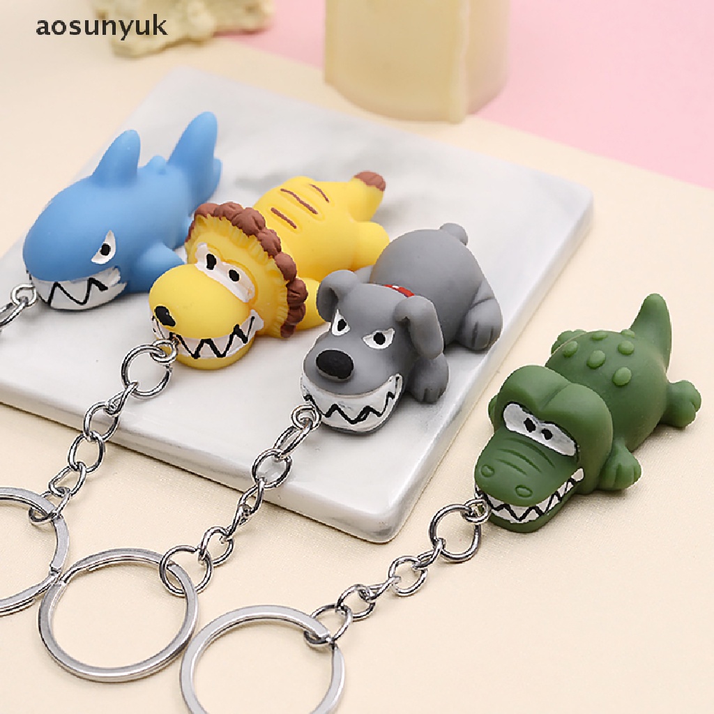 Aosunyuk Móc Chìa Khóa Xe Hơi / Điện Thoại Họa Tiết Hoạt Hình Động Vật / Cá Sấu / Sư Tử Dễ Thương Vui Nhộn Dùng Làm