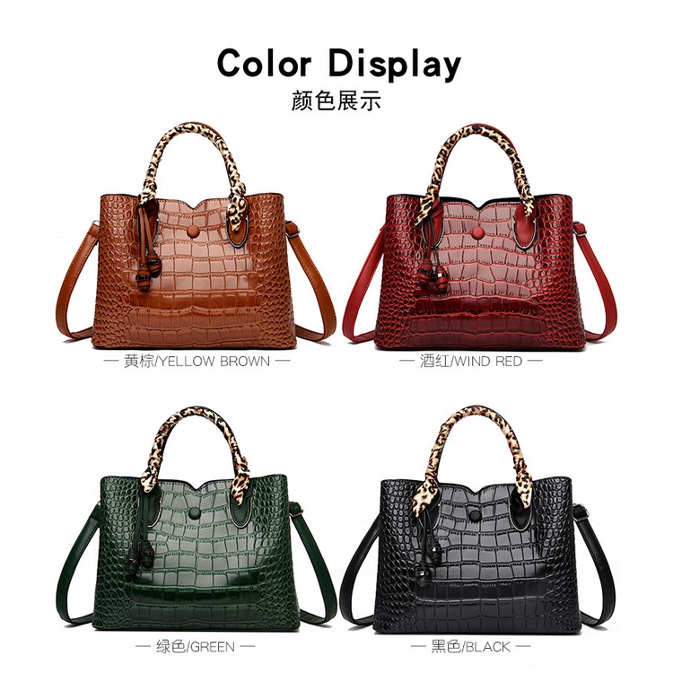 Túi Xách Đeo Chéo Họa Tiết Da Cá Sấu Thời Trang Mới Cho Nữ