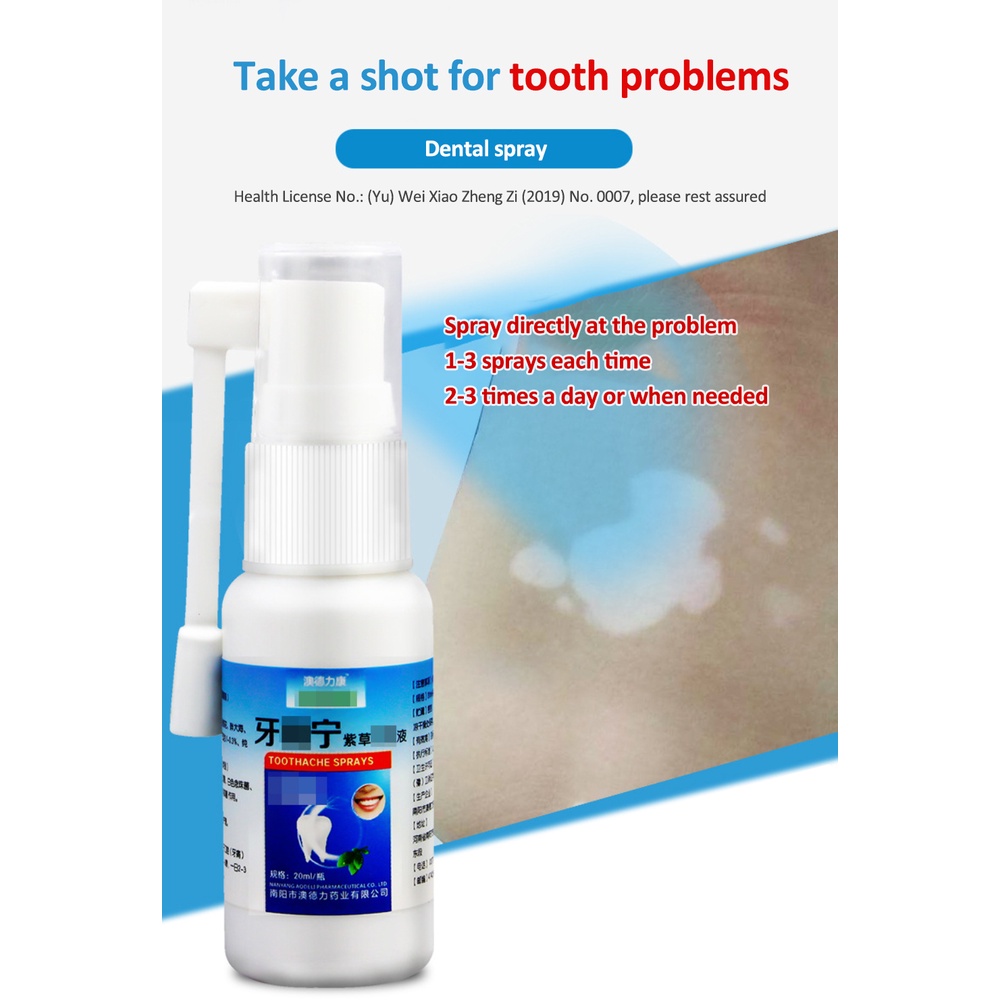 Đau Răng Giảm Đau Xịt Chăm Sóc Răng Miệng Hiệu Quả Nha Khoa Đau Răng Ngăn Ngừa Răng Miệng 20Ml Chăm Sóc Sức Khỏe Răng Miệng Cho Người Lớn Bluey1