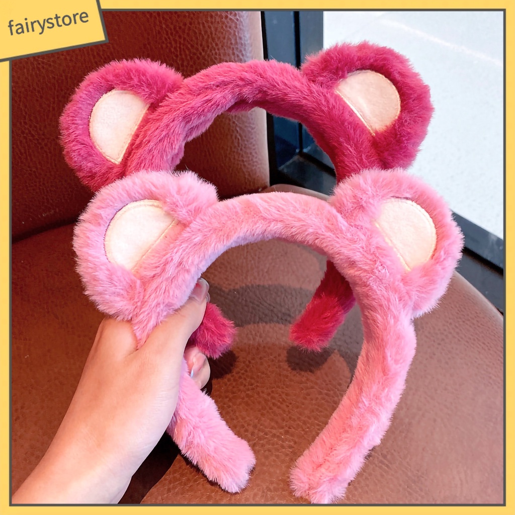 Băng Đô Cài Tóc Tai Gấu Bông Co Giãn Chống Trượt Dễ Thương Dành Cho Nữ [Fairy1]