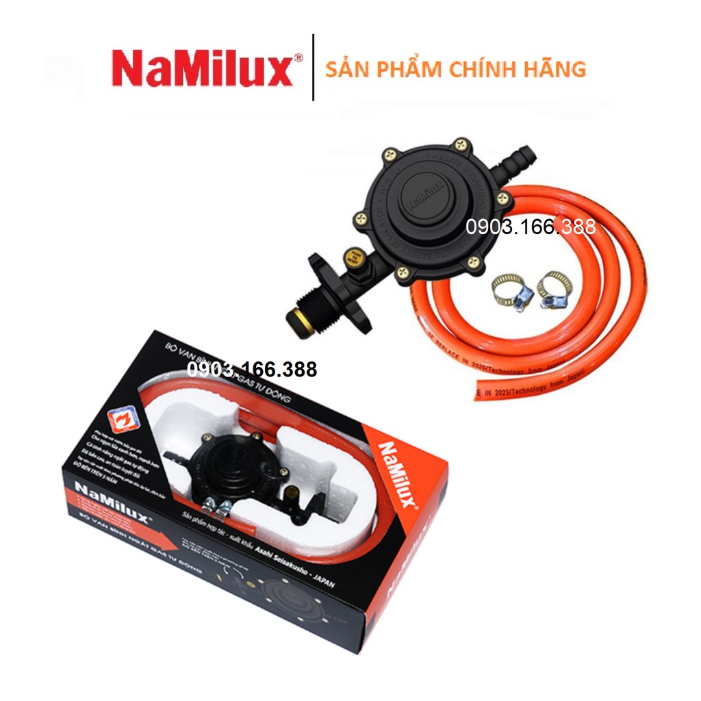 BỘ VAN DÂY BÌNH GA [HÀNG CAO CẤP] VAN GAS NAMILUX 345 - ĐỘ BỀN, NGẮT GAS TỰ ĐỘNG, CHÍNH HÃNG