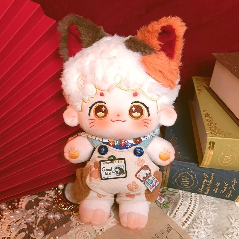 Búp Bê Vải Cotton 20CM Hình Chú Mèo May Mắn Dễ Thương