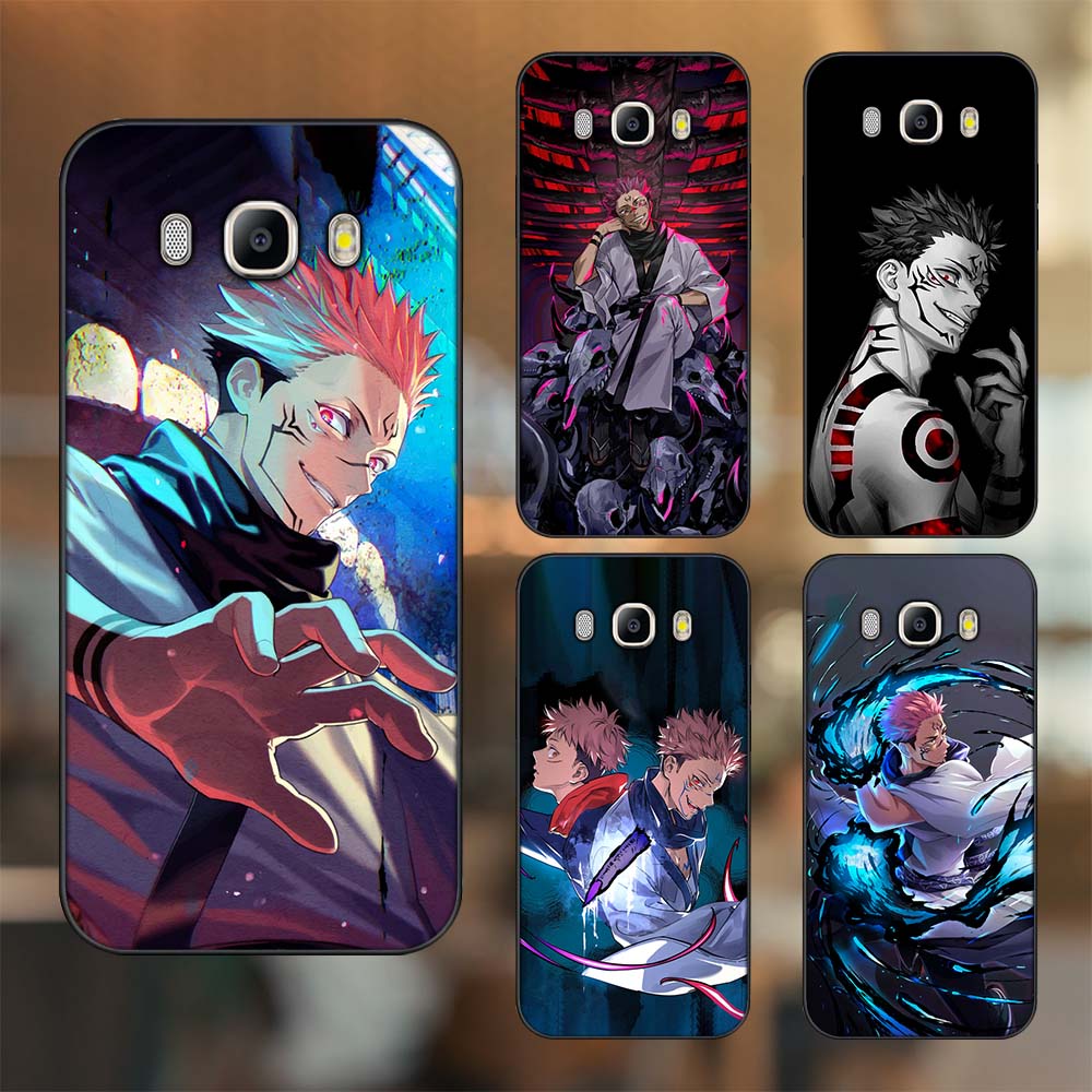 Ốp lưng Samsung J5 2016, J7 2016 viền đen in hình Sukuna Yuji Jujutsu Kaisen Chú Thuật Hồi Chiến