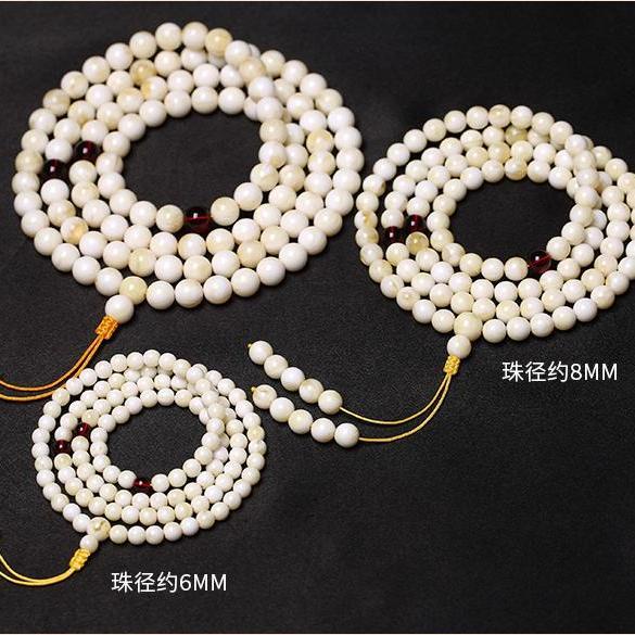 Chuỗi 108 Hạt Đá Tự Nhiên Màu Hổ Phách Tự Nhiên Dùng Làm Vòng Tay / Dây Chuyền