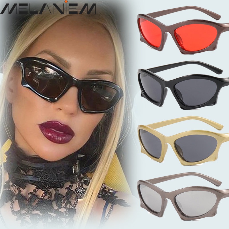 Kính Mát Hình Chữ Nhật Chống Tia Uv Phong Cách Punk Hip Hop Thời Trang Cho Nam Và Nữ