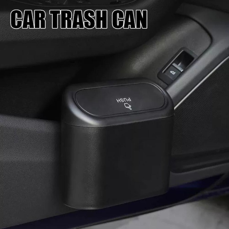 Thùng Rác Dạng Nhấn Hình Vuông Bằng ABS Chống Nước Chống Bụi Cho Xe Hơi