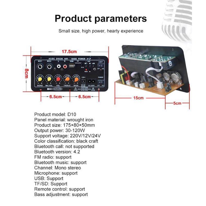 Amplifier Bluetooth 5.0 Untuk 8-12 Inci Speaker AC 220V 12V 24V Kit Amplifier Subwoofer Power Amplifier Bluetooth S