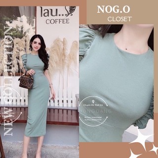 Váy body cánh tiên hồng tay bồng