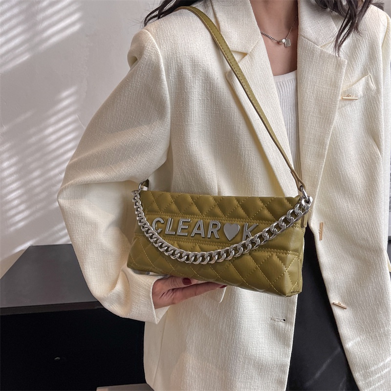 Túi Đeo Chéo Thêu Họa Tiết Đường Kẻ Đính Đá Mẫu Mới 2023 Thời Trang Cho Nữ