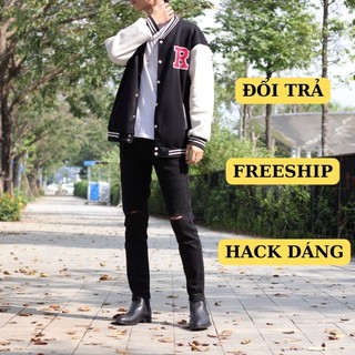 Quần jeans nam dáng ôm skinny , quần jeans đen phong cách Hàn Quốc vải co dãn , không phai màu AZ04