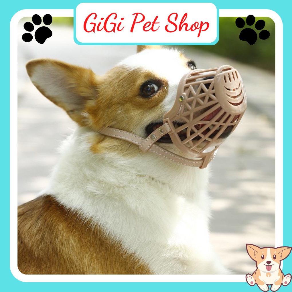 Rọ mõm bằng nhựa dẻo cao cấp chống cắn phá đồ đạc dành cho chó mèo lớn nhỏ phụ kiện thú cưng giá rẻ - GiGi Pet Shop