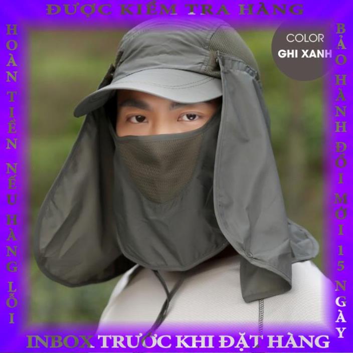 Mũ, Nón kèm khăn che mặt chống nắng cho nam chống tia UV tối ưu, Mũ Nón, Nón Kết letuan