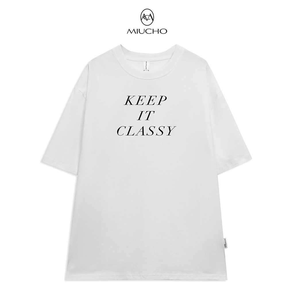 Áo thun nữ nam trắng đen AT025 Miucho basic tee vải đẹp thun cotton phông oversize Unisex tay lỡ form rộng hàn quốc