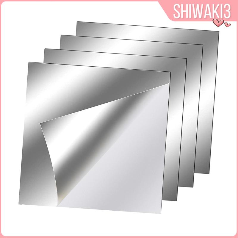 Bộ 4 Miếng Gương Dán Tường Trang Trí Phòng Tắm