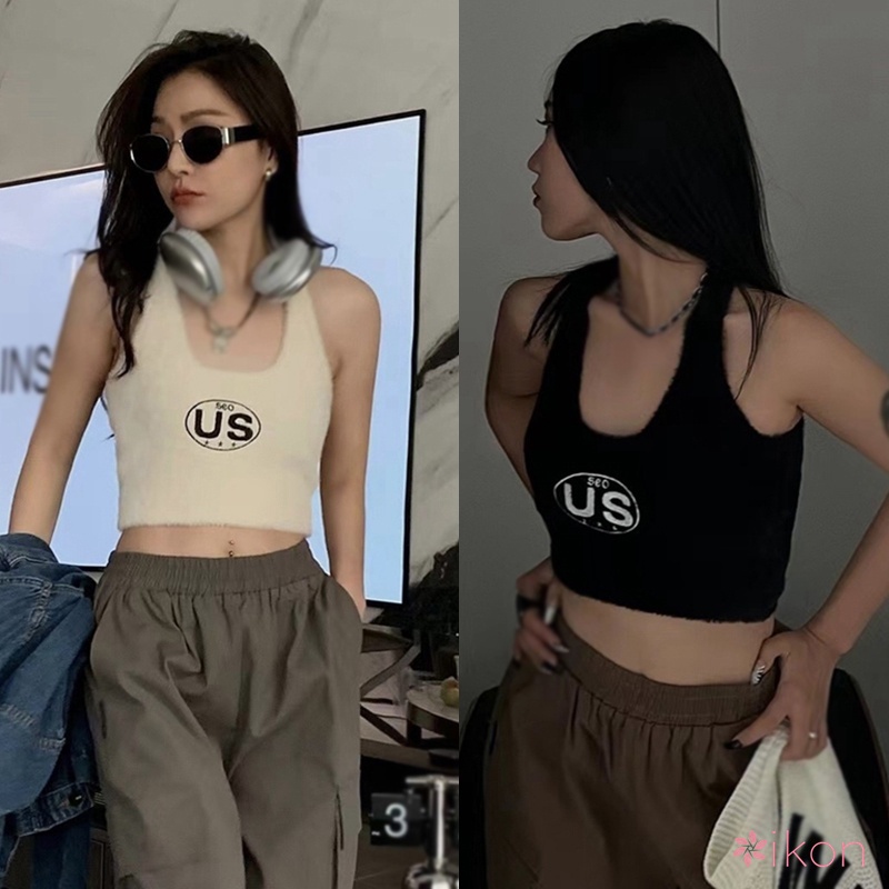 Áo Hai Dây Dệt Kim Phong Cách Hàn Quốc Cho Nữ