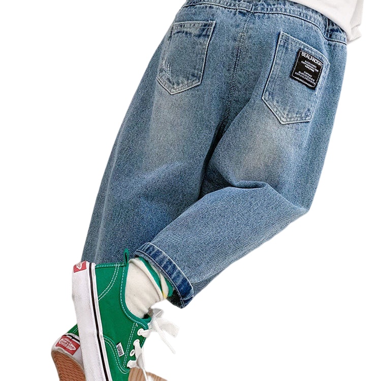 Quần Jean Dài Dáng Rộng Thiết Kế Mới Thời Trang Mùa Xuân 2023 Dành Cho Bé Trai