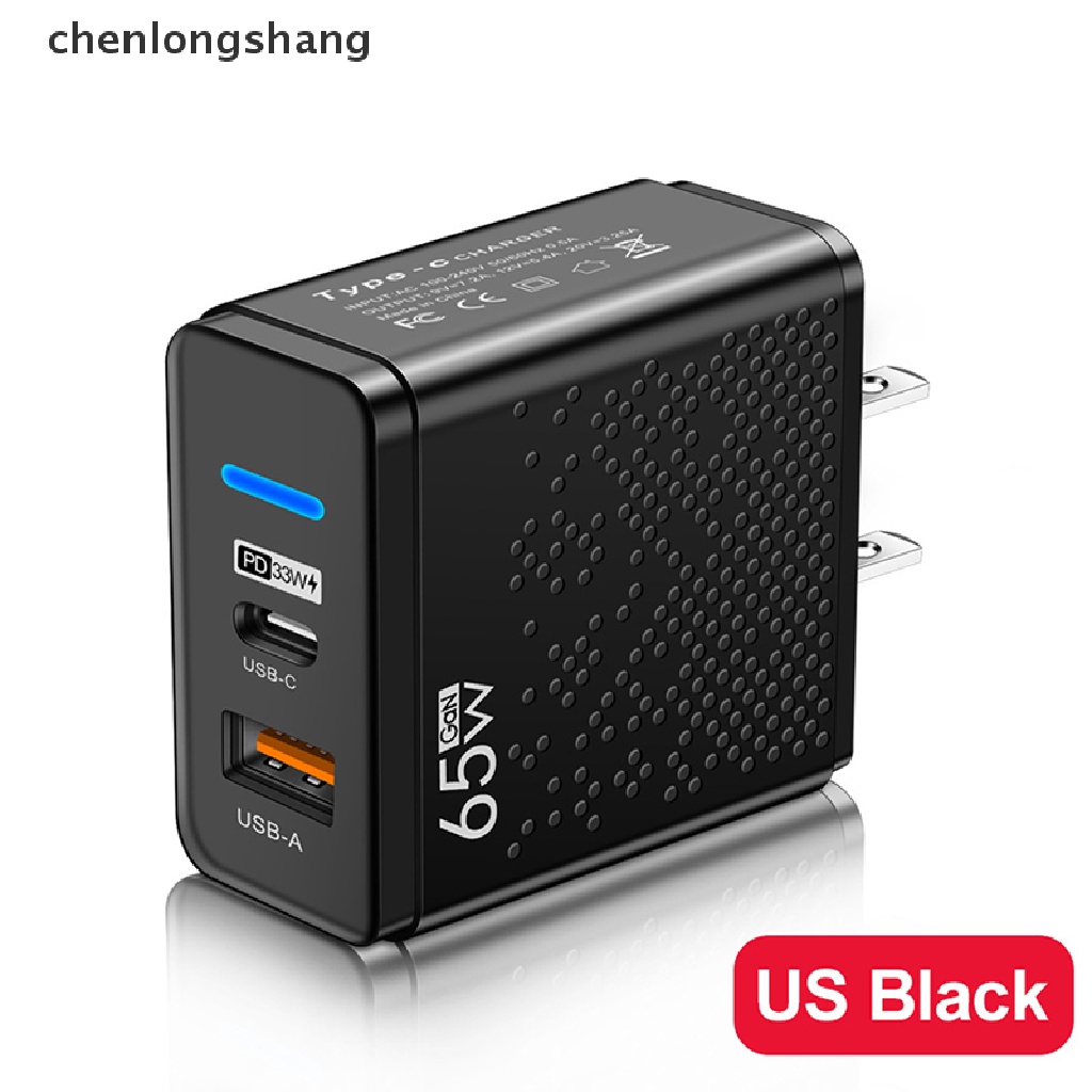 Cục Sạc Nhanh USB C 65W Cho Điện Thoại iPhone Xiaomi 12 Samsung Huawei QC 3.0