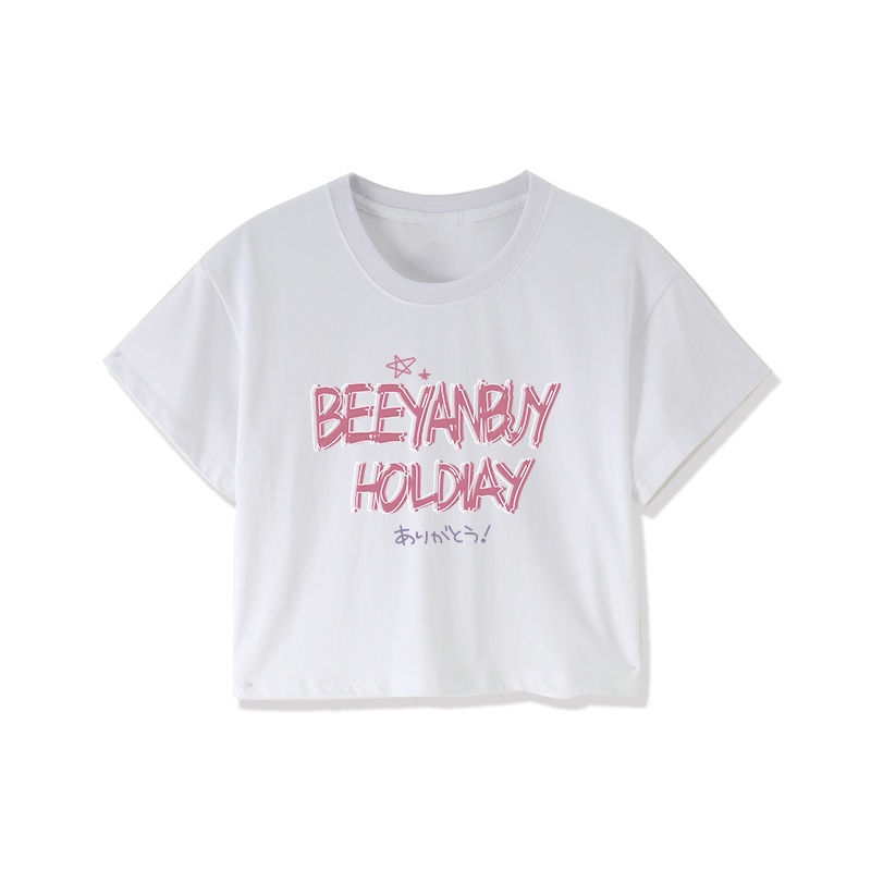 QADCOL Áo Thun Croptop Tay Ngắn Dáng Ôm Thời Trang Mùa Hè Phong Cách Hàn Quốc Cho Nữ