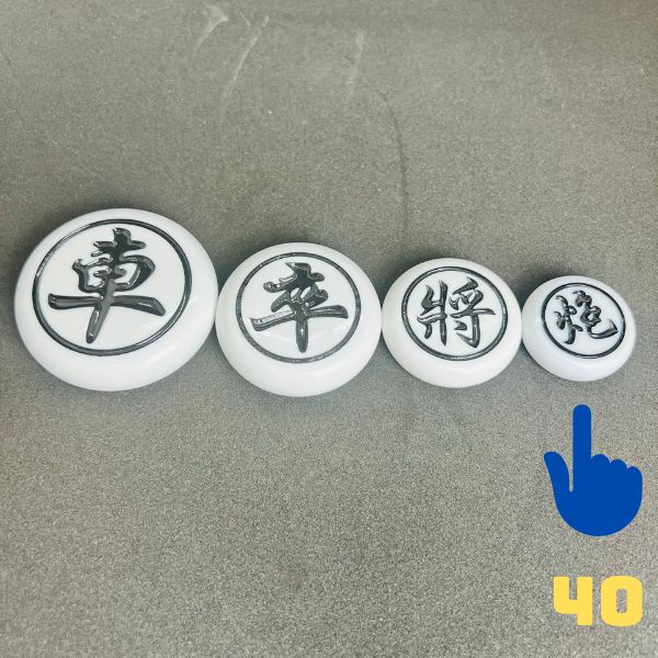 Cờ tướng cao cấp bằng Ngọc Trắng nguyên khối siêu cong cạnh Siêu đẹp Siêu sang Siêu Bền size 40-50-60-70