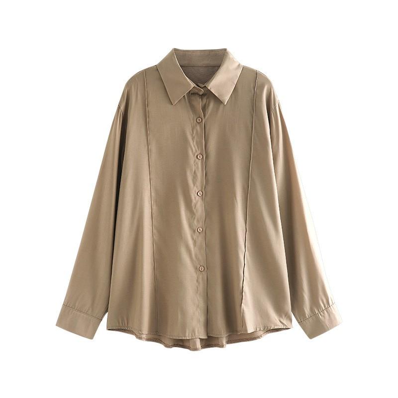 Áo sơ mi nữ dài tay cổ đức sọc nổi nhiều màu MS974