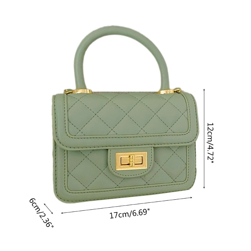 Túi Da PU Đeo Chéo Họa Tiết Lưới Thời Trang Dành Cho Nữ