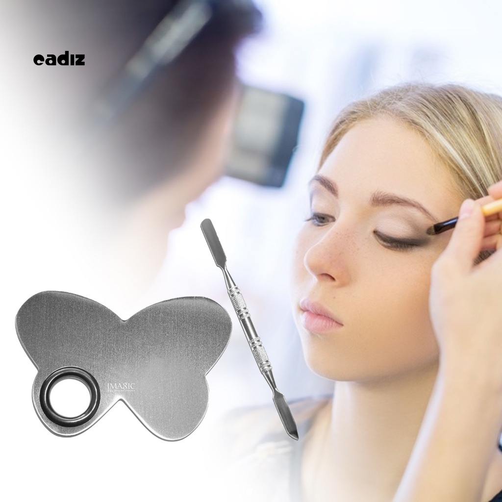 Khay Đựng Phấn Trang Điểm Bằng Thép Không Gỉ Có Tay Cầm Chống Trượt Tiện Dụng