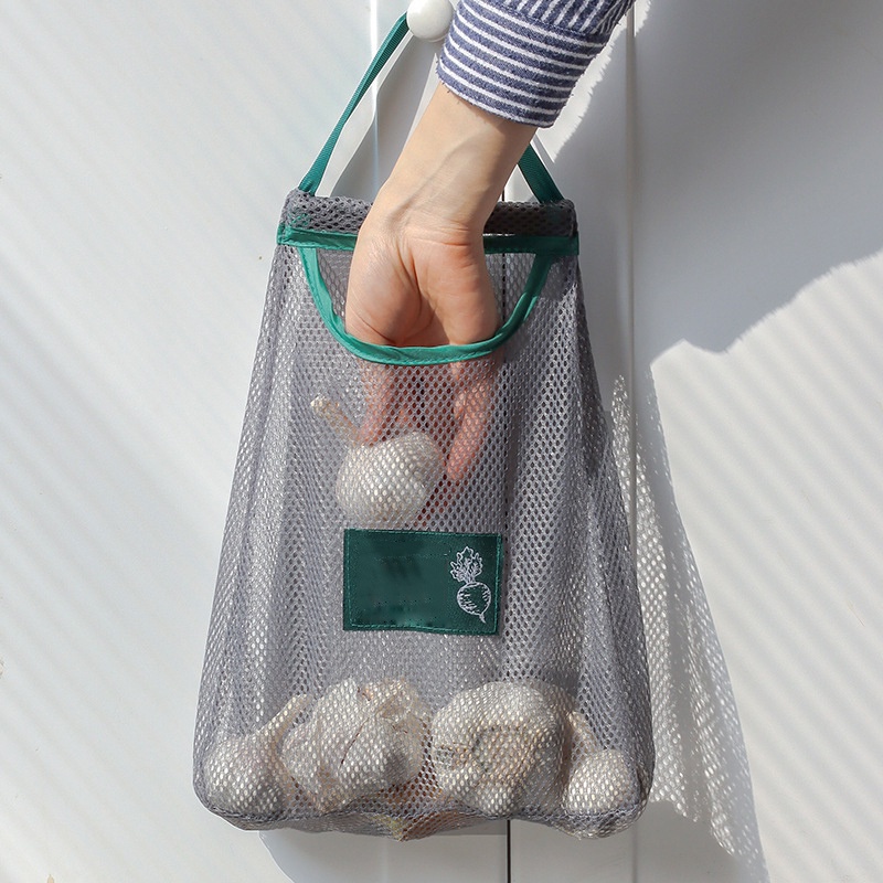 Túi Lưới Treo Đựng Tỏi Rau Củ Quả Thoáng Khí Có Thể Gấp Gọn Và Tái Sử Dụng