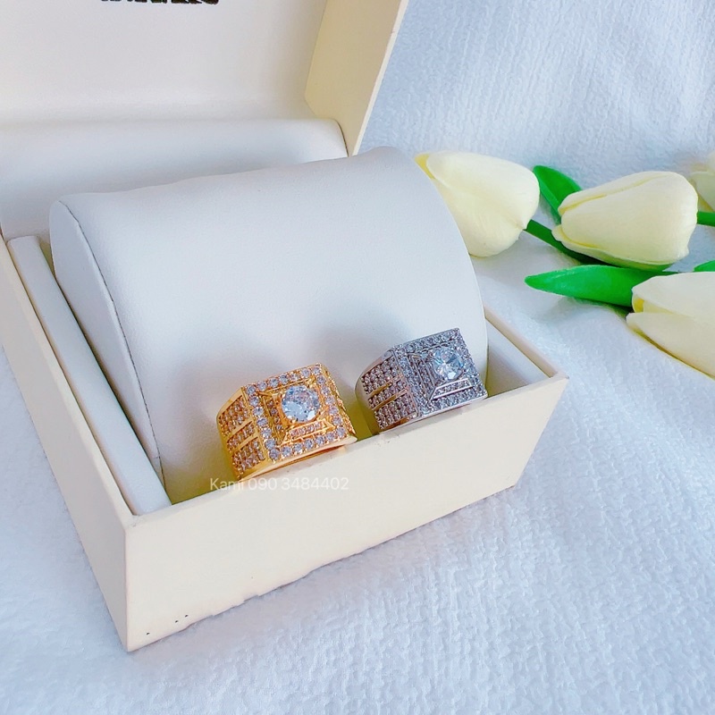 Nhẫn nam sang trọng hột đá siêu sáng Kami N645