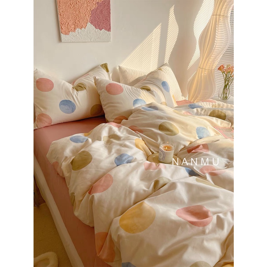 Chăn Ga Gối Cotton Living Set 4 món
