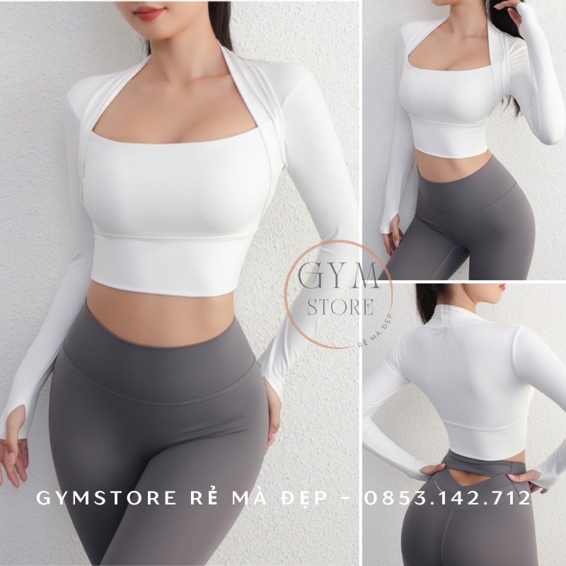 Áo Tập Gym Yoga Croptop Ôm Body Thể Thao Nữ 𝐂𝐎́ 𝐌𝐔́𝐓 Thun Poly Mềm Mịn Siêu Thoáng Thoải Mái 𝙎𝙤𝙡𝙤 𝙎𝙥𝙤𝙧𝙩𝙨𝙬𝙚𝙖𝙧 385