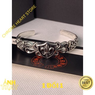 Cuff Chrome Heart Anchor mạ bạc 925 fullbox cao cấp - Chrome Heart Store