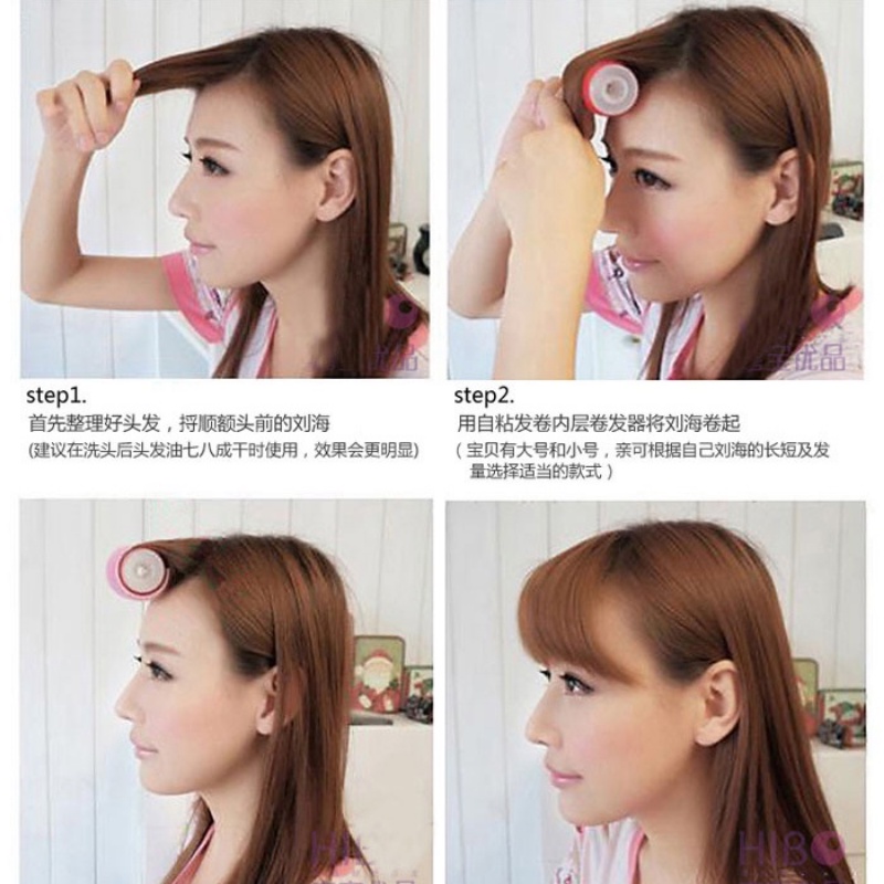 Kẹp Uốn Tóc Tự Dính Bằng Nhựa Thời Trang Hàn Quốc Cho Nữ