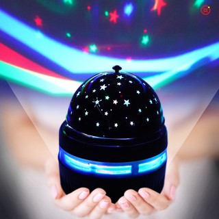 Đèn ngủ chiếu bầu trời sao mini xoay 360 độ sạc USB trang trí phòng ngủ lãng mạn