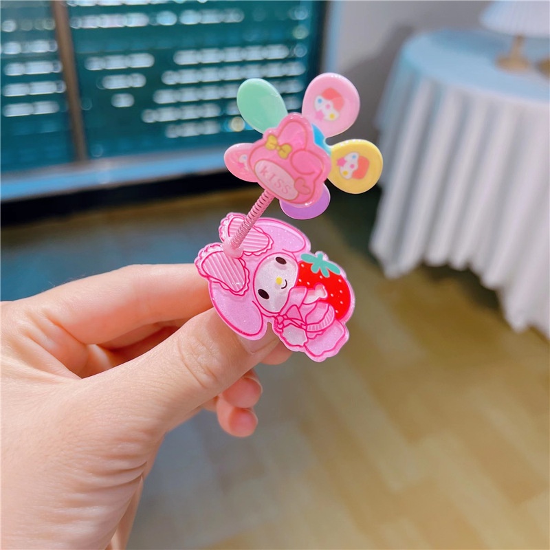 Sanrio Kẹp Tóc Hình Cối Xay Gió Nhỏ Hoạt Hình Thời Trang Cá Tính Cho Trẻ Em mymelody Cinnamon HelloKitty