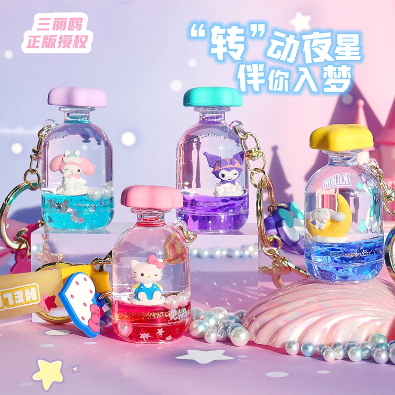 Móc Khóa Hoạt Hình Sanrio Xoay Sương Mờ Đường Dầu Anh Đào Cao Cấp