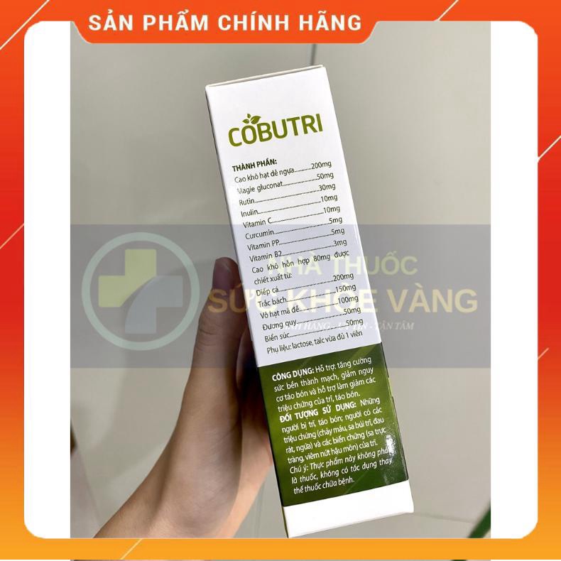 ✅   - COBUTRI - Hỗ trợ giảm co búi trĩ - Hết lo táo bón, trĩ - Hộp 30 viên
