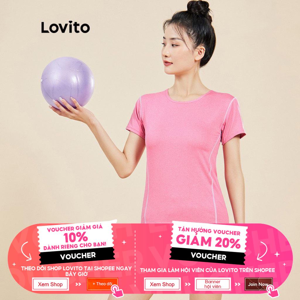 Trang phục thể thao Lovito nhanh khô ghép nối màu sắc viền tương phản L15X210 (Nhiều màu sắc)