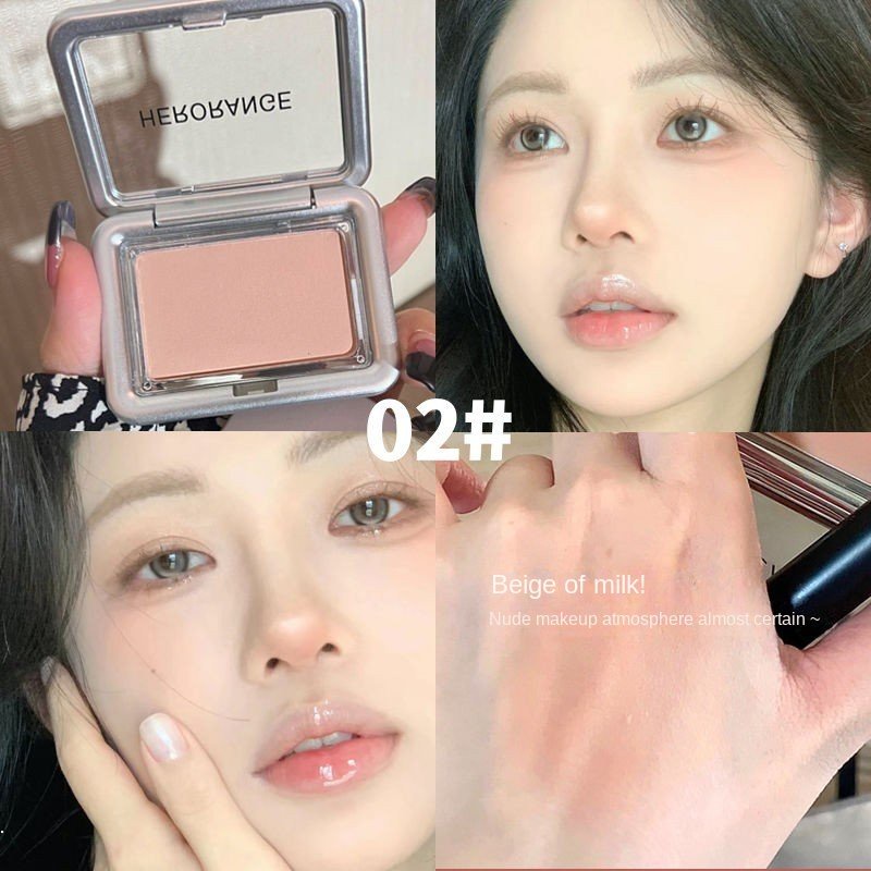 Phấn Má Hồng Hộp Vuông Nhỏ Màu Hoa Hồng Tự Nhiên Lâu Trôi