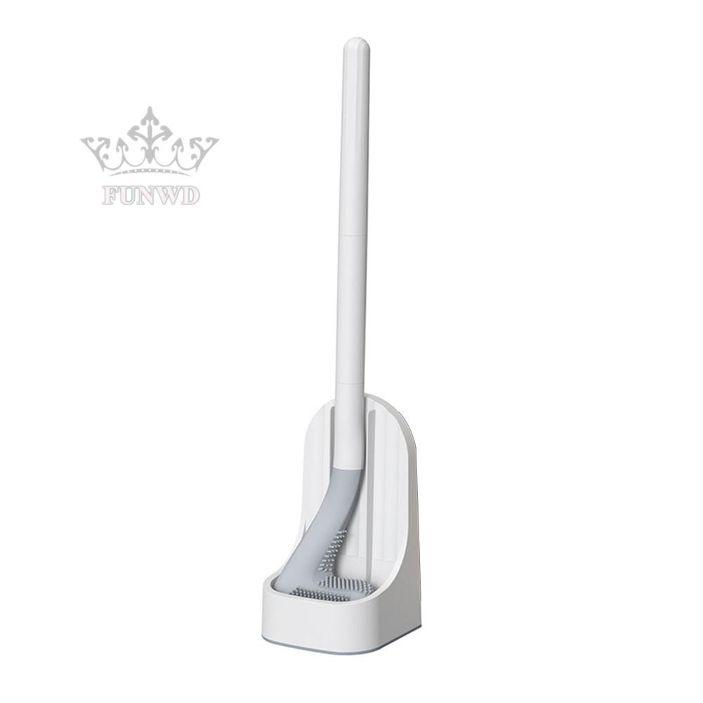 Bàn Chải Vệ Sinh Toilet Co Giãn Không Gây Đau Kèm Đế Đỡ Tiện Dụng