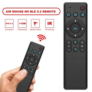 M5 Bluetooth 5.2 Remote Control Android TV Remote Control Air Mouse Wireless Infrared Remote Control for TV Box Projector and PC Smart Home
